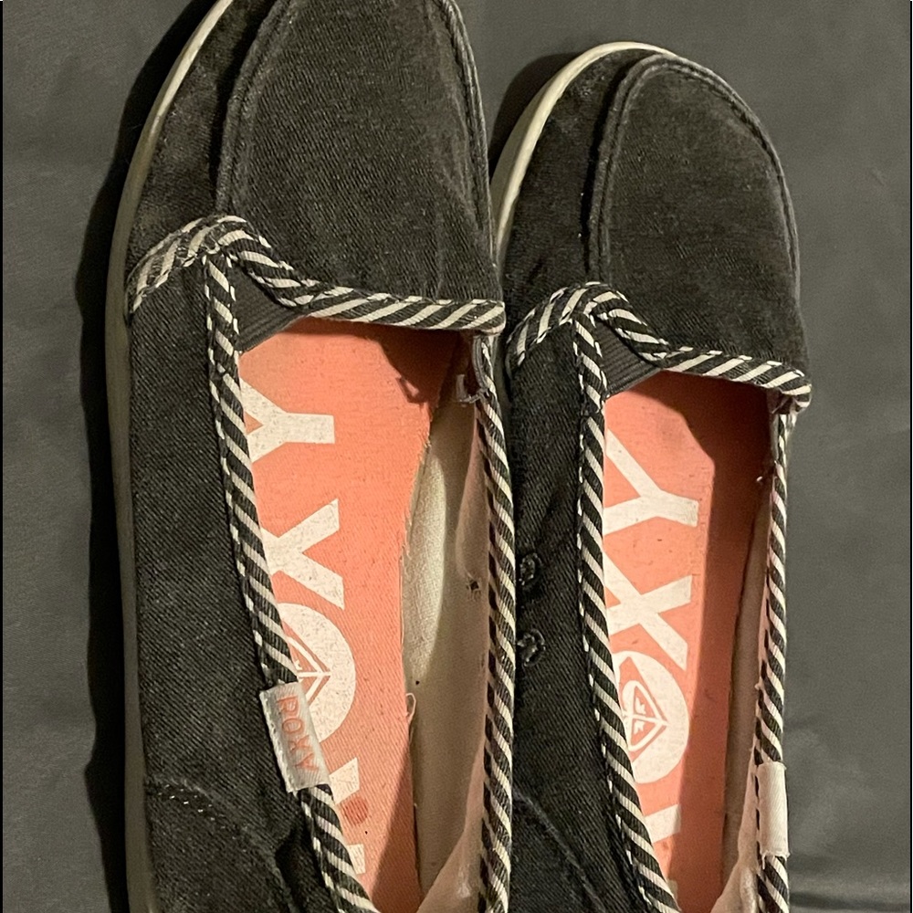 Roxy Minnow Blue Denim Slip On Shoes 6.5